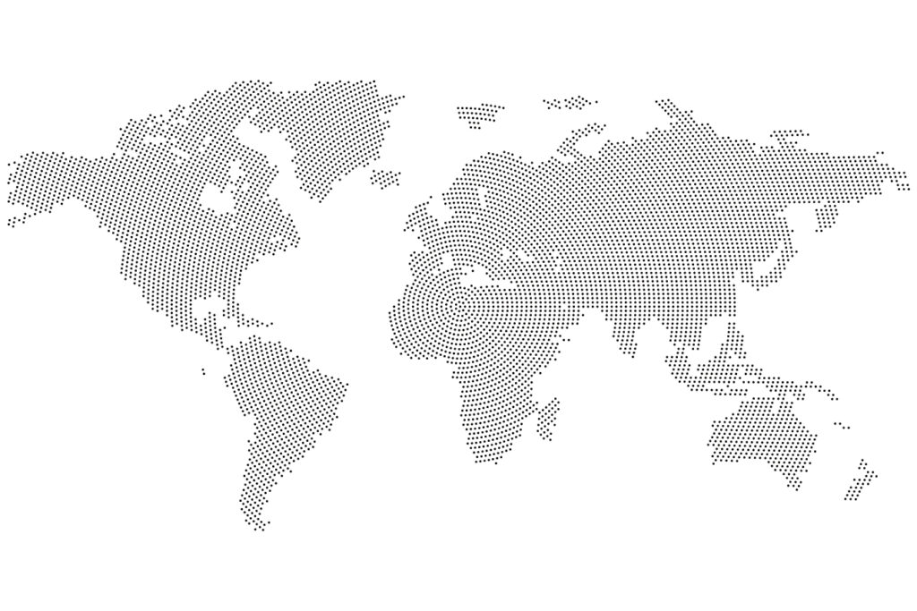 World map - Dots on page - KeyFox Solutions
