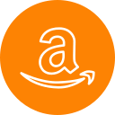 amazon-logo-in-round-orange-icon-PPC-Marketing-KeyFox-Solutions